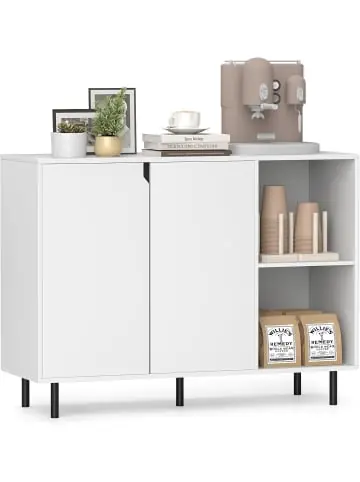 Expressversand COSTWAY Sideboard 106 x 38 x 80 cm in Weiß günstig kaufen | limango