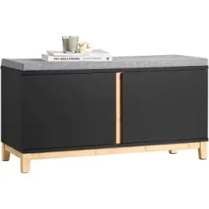 SoBuy Schuhbank in Schwarz - (B)90 x (H)47 x (T)34cm günstig kaufen | limango Sale