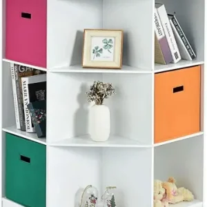 Günstig COSTWAY 3-stöckiges Eckregal in Weiß günstig kaufen | limango