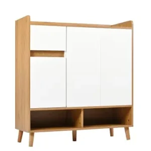 Kostenloser Versand ABRIHOME Schuhschrank in Natürlich mit verstellbaren Einlegeböden H99 B90 T35 cm günstig kaufen | limango