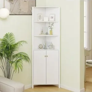 COSTWAY Küchenschrank schmal Eckschrank 172,5 cm hoch in Weiß günstig kaufen | limango Sale