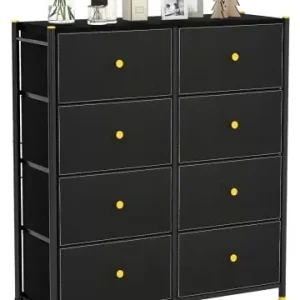COSTWAY Stoffkommode mit 8 Schubladen in Schwarz günstig kaufen | limango Direkt Vom Hersteller