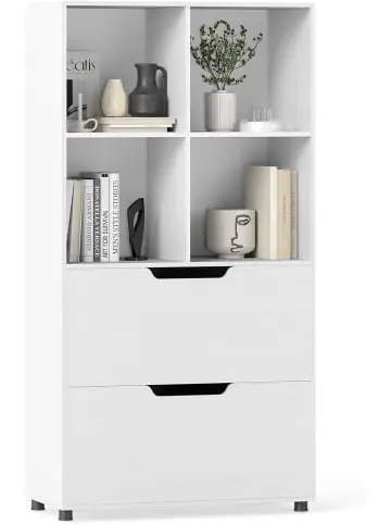 COSTWAY 4-Würfel Bücherregal 70 x 33,5 x 130 cm in Weiß günstig kaufen | limango Garantierte Lieferung