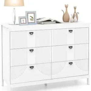 COSTWAY Kommode mit 6 Schubladen 106 x 40 x 79 cm in Weiß günstig kaufen | limango Echt