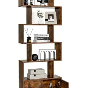 Versand Am Gleichen Tag COSTWAY Bücherregal mit 5 Ebenen in Braun günstig kaufen | limango