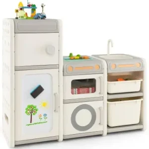 COSTWAY Spielzeugregal 110x32x66cm in Beige günstig kaufen | limango Echt