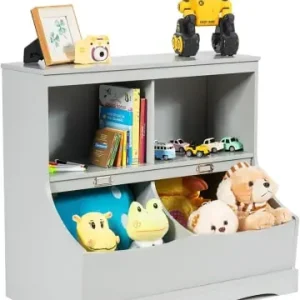 COSTWAY Spielzeugregal mit 4 Fächern in Grau günstig kaufen | limango Expressversand