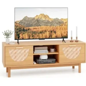 Beliebt COSTWAY TV Schrank 120x35x45,5cm in Beige günstig kaufen | limango
