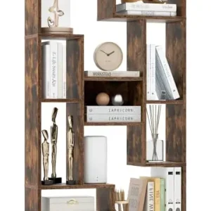 Markenware COSTWAY 120cm Bücherregal mit 9 Fächern in Braun günstig kaufen | limango