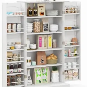 Preis Gesenkt COSTWAY Küchenschrank 120cm in Weiß günstig kaufen | limango