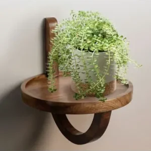 Knallerangebot KADIMA DESIGN Wandregal 30x33x30 cm Massivholz Hängeregal Rund Modern, Design günstig kaufen | limango