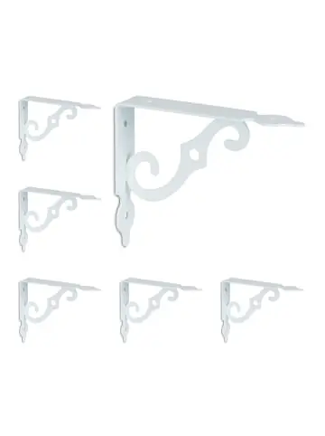 Garantierte Lieferung relaxdays 6 x Regalträger in Weiß günstig kaufen | limango