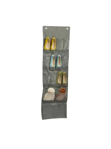 relaxdays Schuhorganizer in Grau/ Transparent - (B)47,5 x (H)158 (T)5 cm günstig kaufen | limango Top-Angebot