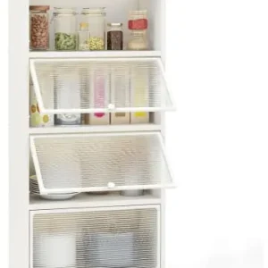 Jetzt Kaufen COSTWAY Küchenschrank mit Rollen in Beige günstig kaufen | limango