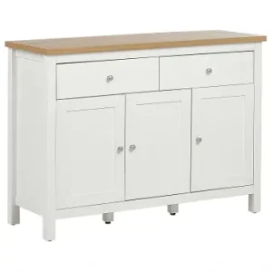 Beliani Sideboard ATOCA in Weiß/Braun - (W) 113 x (H) 81 x (L) 39 cm günstig kaufen | limango Markenprodukt