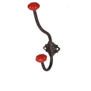 Preiswert Ambiente Haus Haken mit Keramik - rot 23cm in antikbraun - rot günstig kaufen | limango