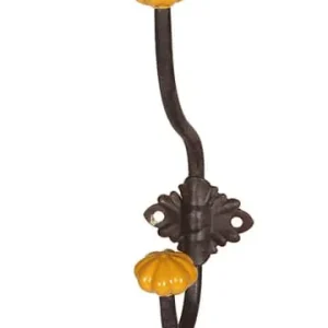 Ambiente Haus Haken mit Keramik - gelb 23cm in antikbraun - gelb günstig kaufen | limango Neu Im Sortiment