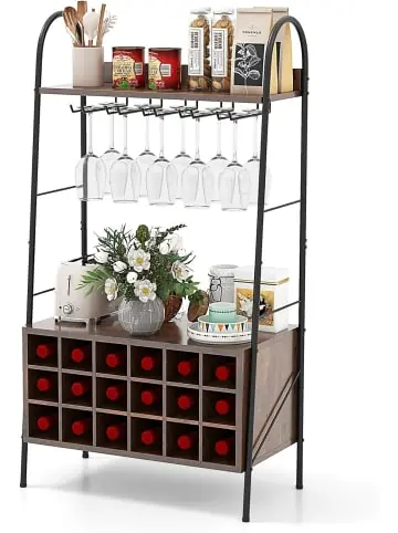 COSTWAY Weinregal für 18 Flaschen in Braun günstig kaufen | limango Echt