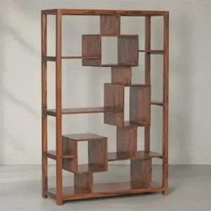 Kostenloser Versand KADIMA DESIGN Bücherregal Standregal | Sheesham, 115x180cm, Massiv, Landhaus günstig kaufen | limango