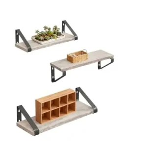 Direkt Vom Hersteller relaxdays 3-tlg. Wandregal Set in Greige/ Schwarz günstig kaufen | limango