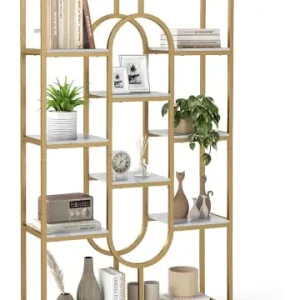 COSTWAY 5-stöckig Bücherregal in Gold günstig kaufen | limango Highlight