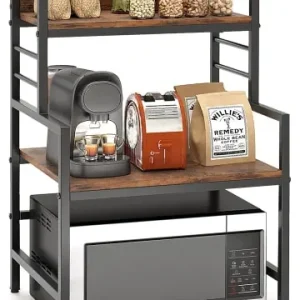 COSTWAY 3 Stufiges Mikrowellenregal 52 x 42 x 78 cm in Schwarz günstig kaufen | limango Sofort Bestellen