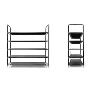 relaxdays Schuhregal in Schwarz - (B)87 x (H)90,5 x (T)29,5 cm günstig kaufen | limango Expressversand