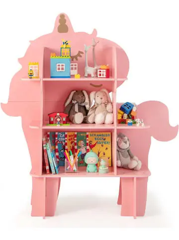 Jetzt Bestellen COSTWAY Kinderregal 3 Ebenen in Rosa günstig kaufen | limango