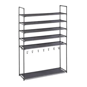 Bestseller relaxdays Schuhregal in Schwarz - (B)99 x (H)153 x (T)30 cm günstig kaufen | limango