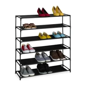 Neu relaxdays Schuhregal in Schwarz - (B)83 x (H)90 x (T)28 cm günstig kaufen | limango