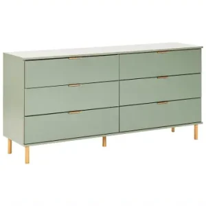 Beliani Kommode WALPOLE in Grün/Gold - (W) 158 x (H) 76 x (L) 40 cm günstig kaufen | limango Markenprodukt