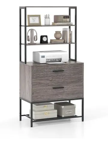 Jetzt Bestellen COSTWAY Aktenschrank Lagerregal 4 Ebenen in Grau günstig kaufen | limango