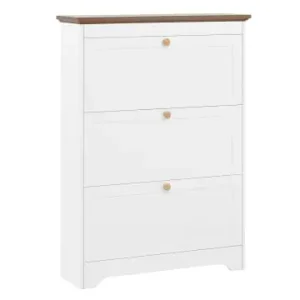 Nur Heute ABRIHOME Schrank in Weiß mit 3 Klappen und runden Griffen für Eingangsbereich günstig kaufen | limango