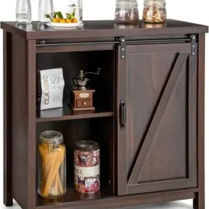 Mega-Angebot COSTWAY Sideboard Holz in Braun günstig kaufen | limango