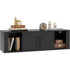 Rabatt COSTWAY TV Schrank hängend 108 x 33 x 30,5 cm in Schwarz günstig kaufen | limango