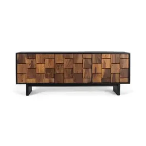 Giner y Colomer 3-türiger TV-Schrank aus Mangoholz. in Brown günstig kaufen | limango Sale