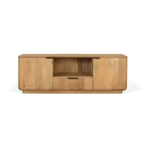 Schneller Versand Giner y Colomer TV-Schrank aus Mangoholz mit abgerundeten Ecken in Brown günstig kaufen | limango