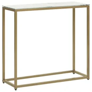 Aktuell Beliani Konsolentisch DELANO in Weiß/Gold - (W) 80 x (H) 76 x (L) 30 cm günstig kaufen | limango