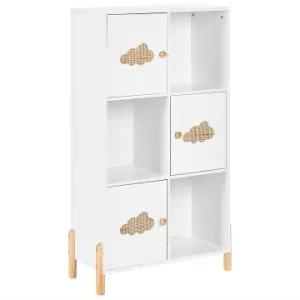Beliani Bücherregal CLOUDY in Weiß/Braun - (W) 60 x (H) 111 x (L) 30 cm günstig kaufen | limango Schnäppchen