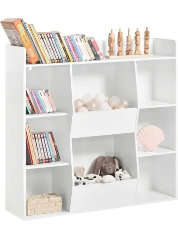 Kostenloser Rückversand SoBuy Bücherregal in Weiß - (B)106 x (H)104 x (T)30cm günstig kaufen | limango