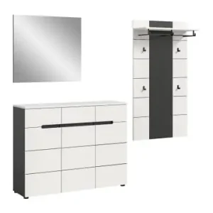 ebuy24 Garderobenmöbel Canu Weiß 215 x 37 cm günstig kaufen | limango Sonderangebot