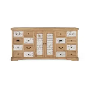 Sonderangebot Giner y Colomer Sideboard aus massivem Mindiholz mit 12 Schubladen und 2 Türen in Brown günstig kaufen | limango