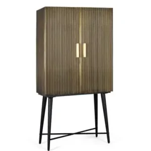 Saisonangebot Giner y Colomer Kleiderschrank mit 2 mit Bronze verkleideten Holztüren in Gold günstig kaufen | limango