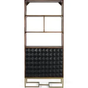 Neue Kollektion Giner y Colomer Handgefertigtes Bücherregal aus Mangoholz mit goldenen Beinen in Brown günstig kaufen | limango