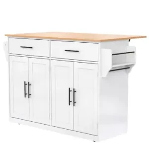 ABRIHOME Küchenwagen in Weiß mit klappbarer Tischplatte 120x46x91 cm günstig kaufen | limango Jetzt Bestellen