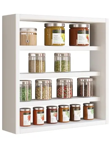 VCMHolz Wandregal Gewürzregal Regal Küche Esaldi S in Weiß günstig kaufen | limango Billig