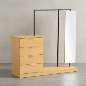 Meistverkauft KADIMA DESIGN Garderobe Eiche-Dekor 145x138x40,5 cm Flurgarderobe Modern, günstig kaufen | limango