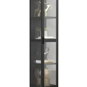 VCMStahl Glas Vitrine Schaukasten Floka XL in Schwarz günstig kaufen | limango Sonderaktion