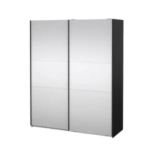 Finale Aktion ebuy24 Schiebetürenschrank Como (2-türig) Schwarz 179 x 67 cm günstig kaufen | limango