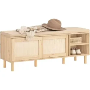 SoBuy Sitzbank in Natur - (B)121 x (H)49 x (T)35cm günstig kaufen | limango Kracherpreis